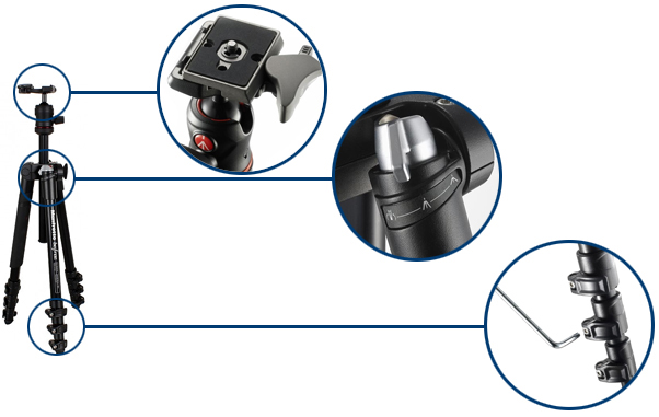 Detailbild Manfrotto Stativ