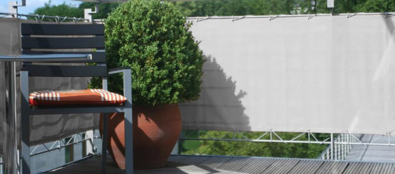 Balkon Sonnenschutz Windschutz 75 x 400 cm, Anthrazit Wasserabweisend und UV-beständig UnfadeMemory Balkonsichtschutz Balkonverkleidung Oxfordgewebe mit PU-Beschichtung 