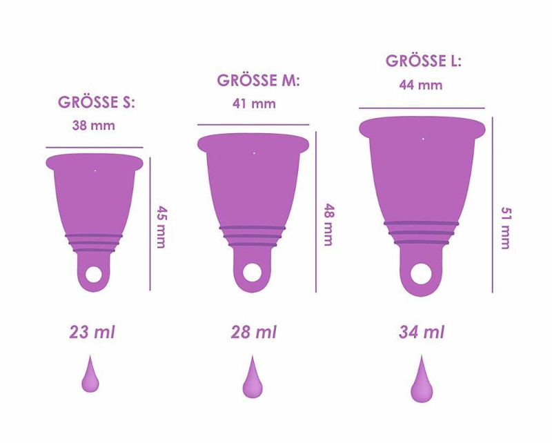Menstruationstasse Größe