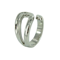 Geschwungener Fossil Ring