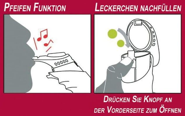 Clicker mit integriertem Leckerchen-Spender