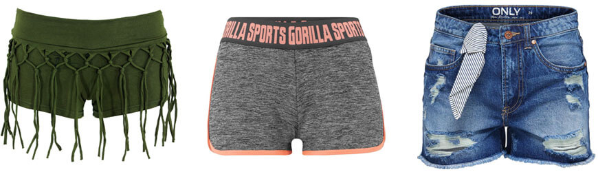 Verschiedene Hot Pants