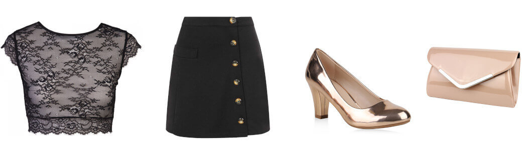 Crop-Top mit Spitze