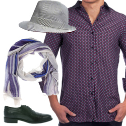 Sommeroutfit mit Schal für Herren