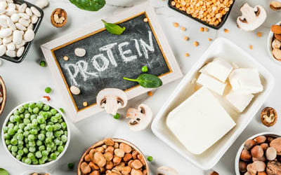 Verschiedene vegane Proteinquellen