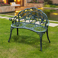 Metall-Gartenbank