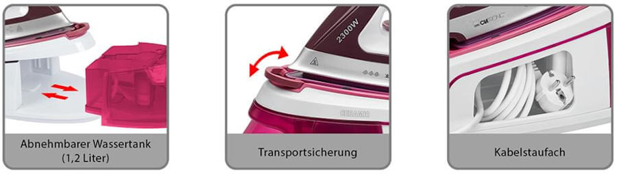 Besonderheiten eines Dampfbügeleisens
