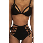 High Waist Bikini mit Aussparungen