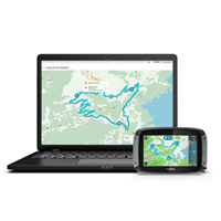 Routenplanung am Laptop
