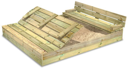 Holzsandkasten mit Abdeckung