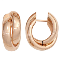 Creolen Rotgold Ohrringe Gold