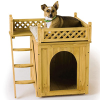 Deuba Hundehütte mit Balkon