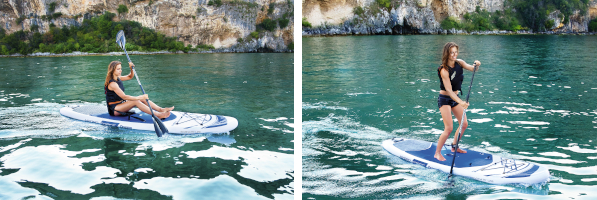 Stand-up-Paddeling/SUP-Varianten mit Kajaksitz