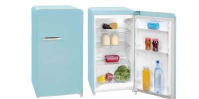 Kühlschrank Gefrierfach freistehend Retro 83 cm 90 Liter Creme