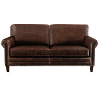 Ledersofa im Vintage-Look