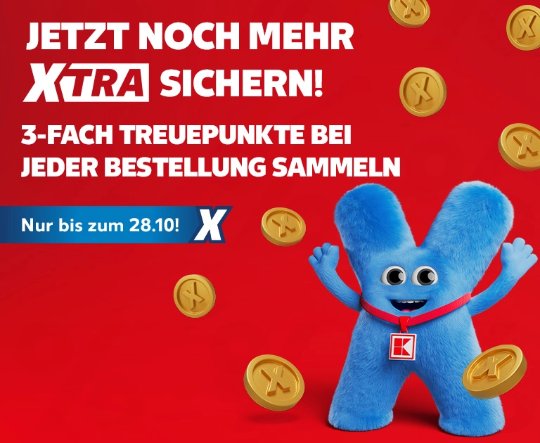 Jetzt noch mehr XTRA sichern! 3-fach Treuepunkte bei jeder Bestellung sammeln. Nur bis zum 28.10.!