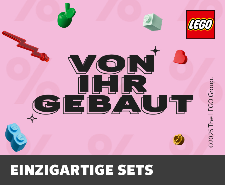 Lego. Von ihr gebaut. Einzigartige Sets. ©2025 The LEGO Group. Jetzt entdecken