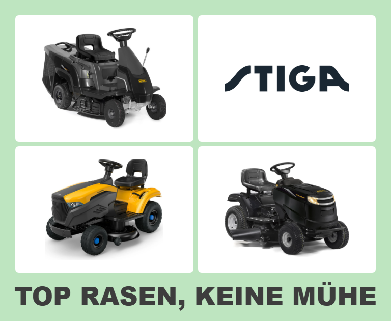 Top Rasen, keine Mühe. Stiga