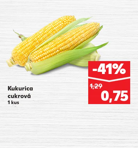 Kukurica cukrová, 1 kus, 0.75 €