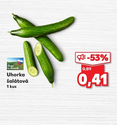 Uhorka šalátová, 1 kus, 0.41 €
