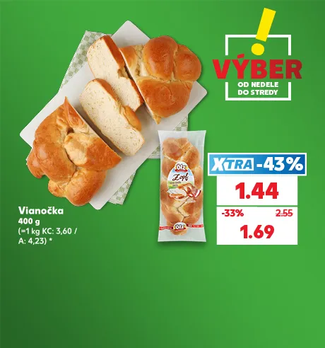 Vianočka 400 g, 1.44 €