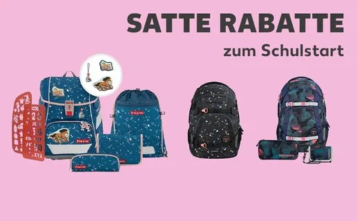Satte Rabatte zum Schulstart. Jetzt entdecken