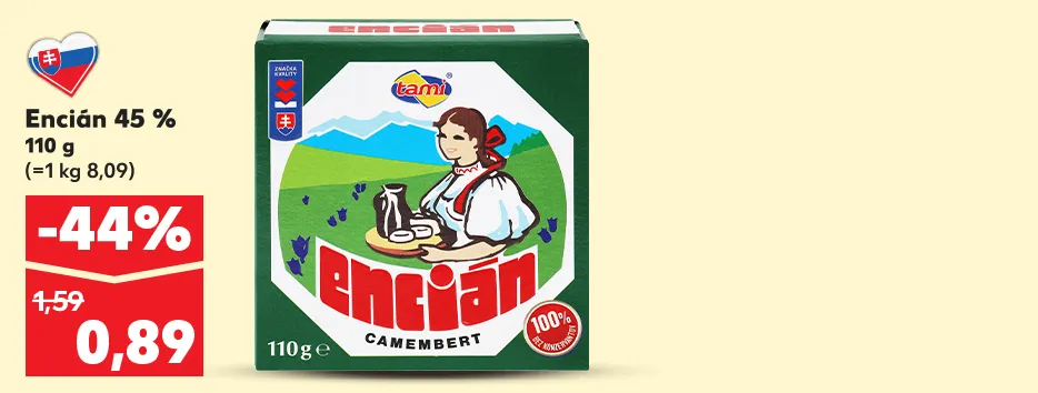 Encián 45 %, 110 g, 0.89 €