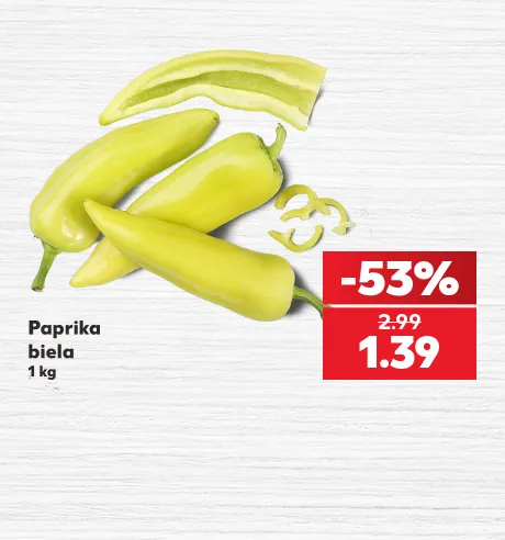 Paprika biela, 1 kg, 1.39 €