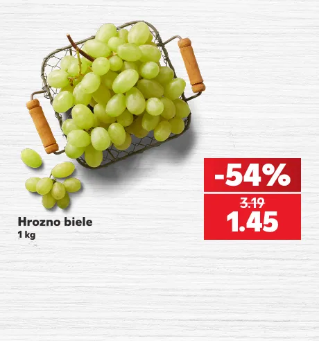 Hrozno biele, 1 kg, 1.45 €