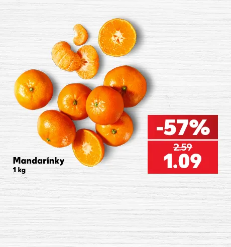 Mandarínky, 1 kg, 1.09 €