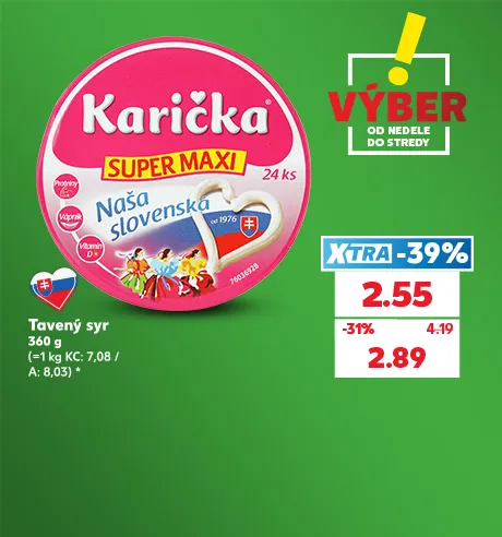 Tavený syr Karička, 360 g, 2.55 €