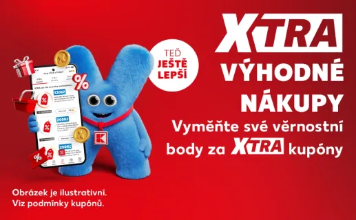 XTRA VÝHODNÉ NÁKUPY. VYMĚŇTE SVÉ VĚRNOSTNÍ BODY ZA XTRA VÝHODY. Objevte nyní!