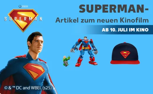 Superman DC Studios. Superman - Artikel zum neuen Kinofilm. Ab 10. Juli im Kino. © & ™ DC and WBEI. (s25)