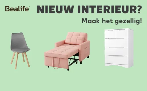 Bealife. Nieuw interieur? Maak het gezellig! Nu ontdekken