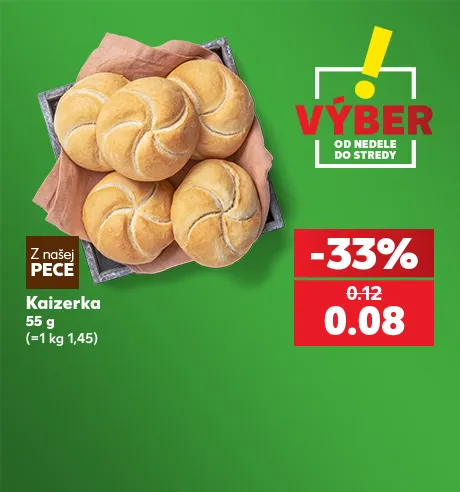 Kaizerka, z našej pece, 55 g, 0.08 €