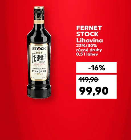 Fernet Stock Lihovina 23%/30% různé druhy 0,5 l láhev