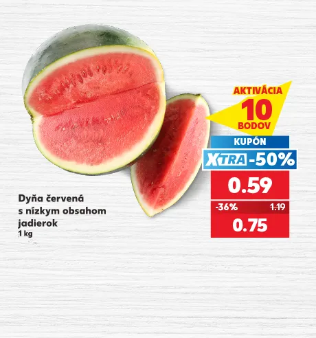 Dyňa červená s nízkym obsahom jadierok, 1 kg, 0.59 €