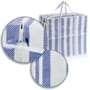 com-four® 3-voudige boodschappentas Jumbo - gestreepte Productafbeelding-voorbeeld 3