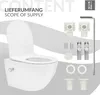 LuxeBath bezrantowa toaleta wisząca, długa 54 cm, biała, Podgląd zdjęcia produktu 7