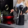 Sada kuchyňského náčiní, silikon a bambus, černá, 12 kusů, Náhled obrázku produktu 7