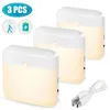 lampka nocna LED 3Pc z czujnikiem ruchu ładowana przez USB Podgląd zdjęcia produktu 1