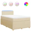 Boxspringbett mit Matratze Creme 120x200 cm Stoff Produktbild-Vorschau 1