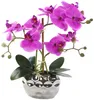 Kunst-Pflanze Orchidee ovaler Topf silber hochglanz und Produktbild-Vorschau 4