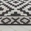 Outdoor Teppich wetterfest Boho Skandi Motiv Rauten robust Produktbild-Vorschau 3