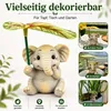 Cartoon Tier Regenschirm Dekofigur aus Harz, Garten- und Produktbild-Vorschau 5