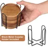 Stück beste Holzuntersetzer mit Halter, Produktbild-Vorschau 3