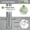 Fahrradanlehnbügel 115 x 53 cm Stahl feuerverzinkt Ø 60 mm Produktbild-Vorschau 4
