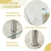 okwish Konferenční stolek sklo kov – dvoustupňový design Náhled obrázku produktu 4