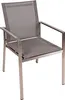 A single outdoor chair with a metal frame and gray mesh seating. Produktbild-Vorschau
