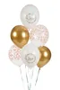 6 ballons Love fleurs mariage blanc rose or Voir les images du produit 2